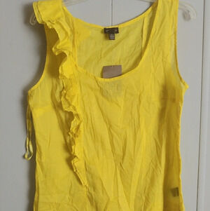 Fei Anthropologie ruffle tank top size 10